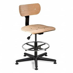 Bevco - 21 to 31" High Adjustable Height Swivel Stool - Exact Industrial Supply