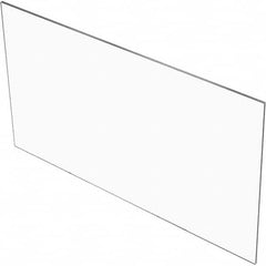 Social Distancing Partition: 36″ OAW, 16″ OAH, Plastic, Clear Clear, Plastic, 1/8″ Thick