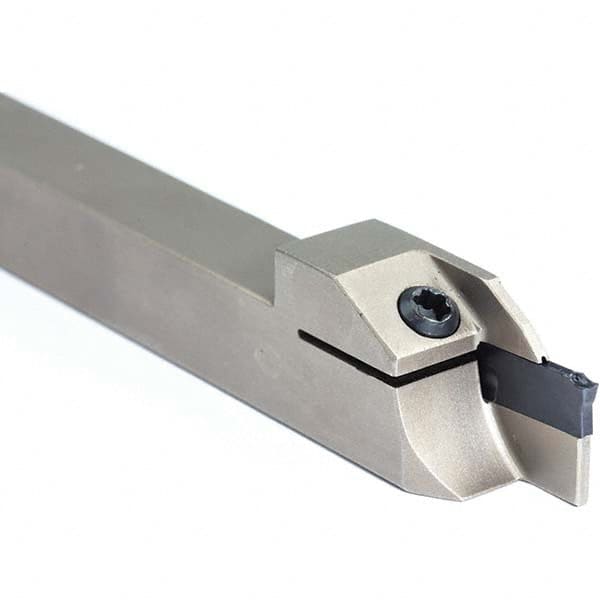 Arno - 0.394" Max Depth, 0.079 to 0.787" Width, External Left Hand Indexable Grooving/Cutoff Toolholder - Exact Industrial Supply
