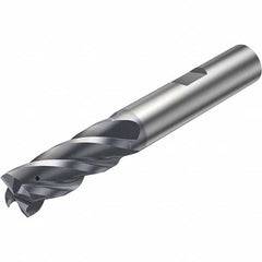 Sandvik Coromant - 3/4" Diam 4 Flute Solid Carbide 0.09" Corner Radius End Mill - Exact Industrial Supply