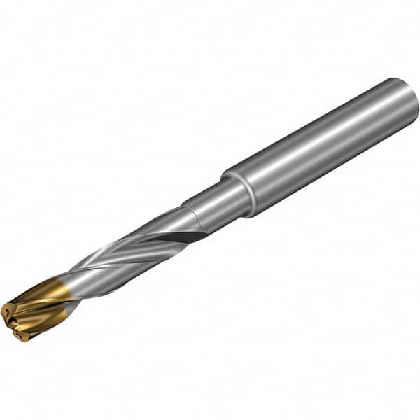 Jobber Length Drill Bit: 0.1299″ Dia, 140 °, Solid Carbide TiAlSiN, TiSiN Finish, Right Hand Cut, Spiral Flute, Straight-Cylindrical Shank