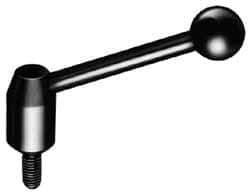 J.W. Winco - M10 x 1.5, 19mm Hub Diam, Steel Threaded Stud Adjustable Clamping Handle - Exact Industrial Supply