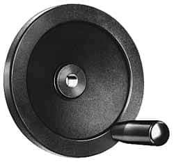 Value Collection - 7.87" Diam, Aluminum Handwheel with Handle - 1.65" Hub Diam - Exact Industrial Supply