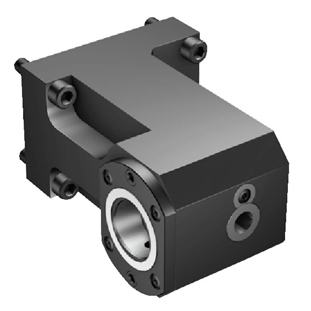 Modular Lathe Adapter/Mount: Right Hand Cut, C4 Modular Connection Through Coolant, Series Cx-TR/LI-MS