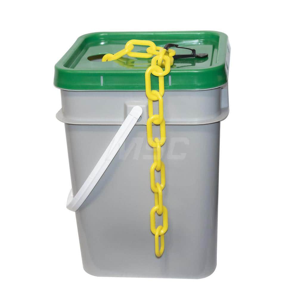 Barrier Rope & Chain; Type: Safety Barrier Chain; Material: Plastic; Color: Yellow; Rope/Chain Material: Plastic; Hook Fitting Material: None; Snap End Material: None; Color: Yellow; Length (Feet): 160.000; 160.00; Overall Length: 160.00
