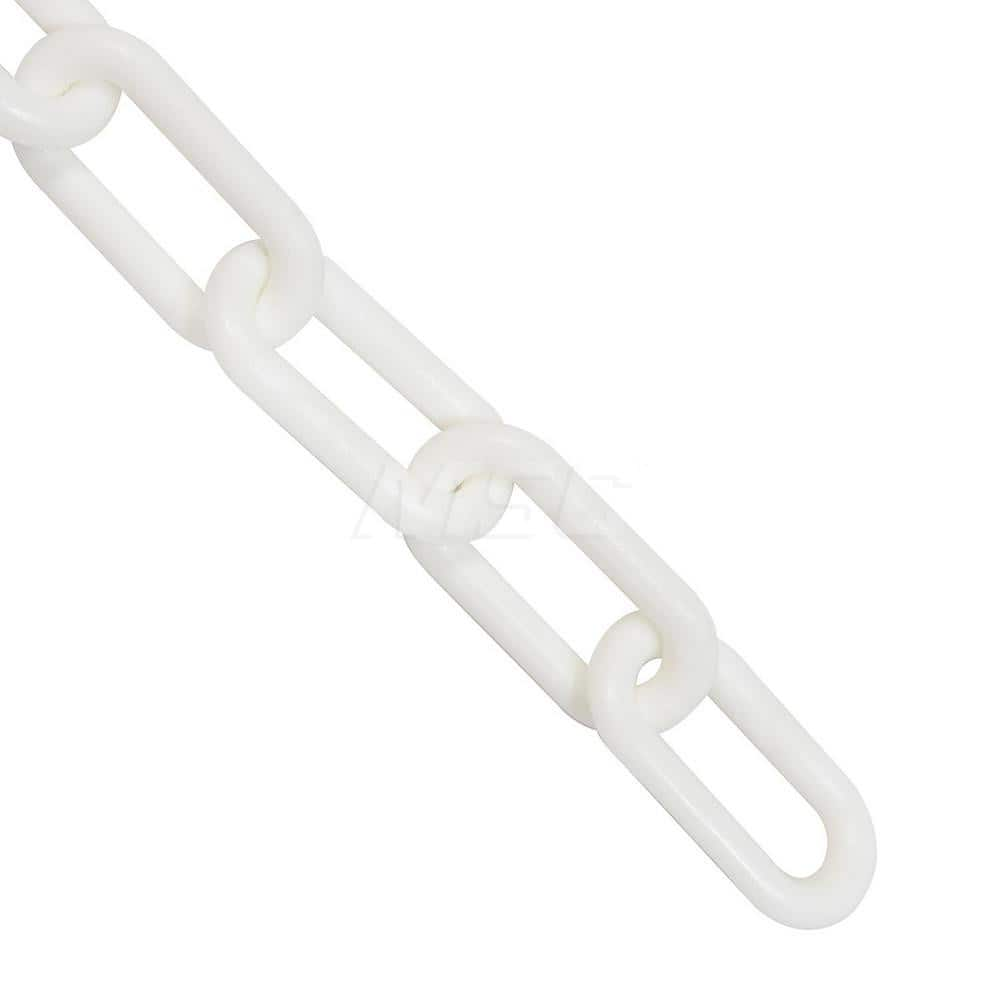 Barrier Rope & Chain; Type: Safety Barrier Chain; Material: Plastic; Color: White; Rope/Chain Material: Plastic; Hook Fitting Material: None; Snap End Material: None; Color: White; Length (Feet): 25.00; 25.000; Overall Length: 25.00