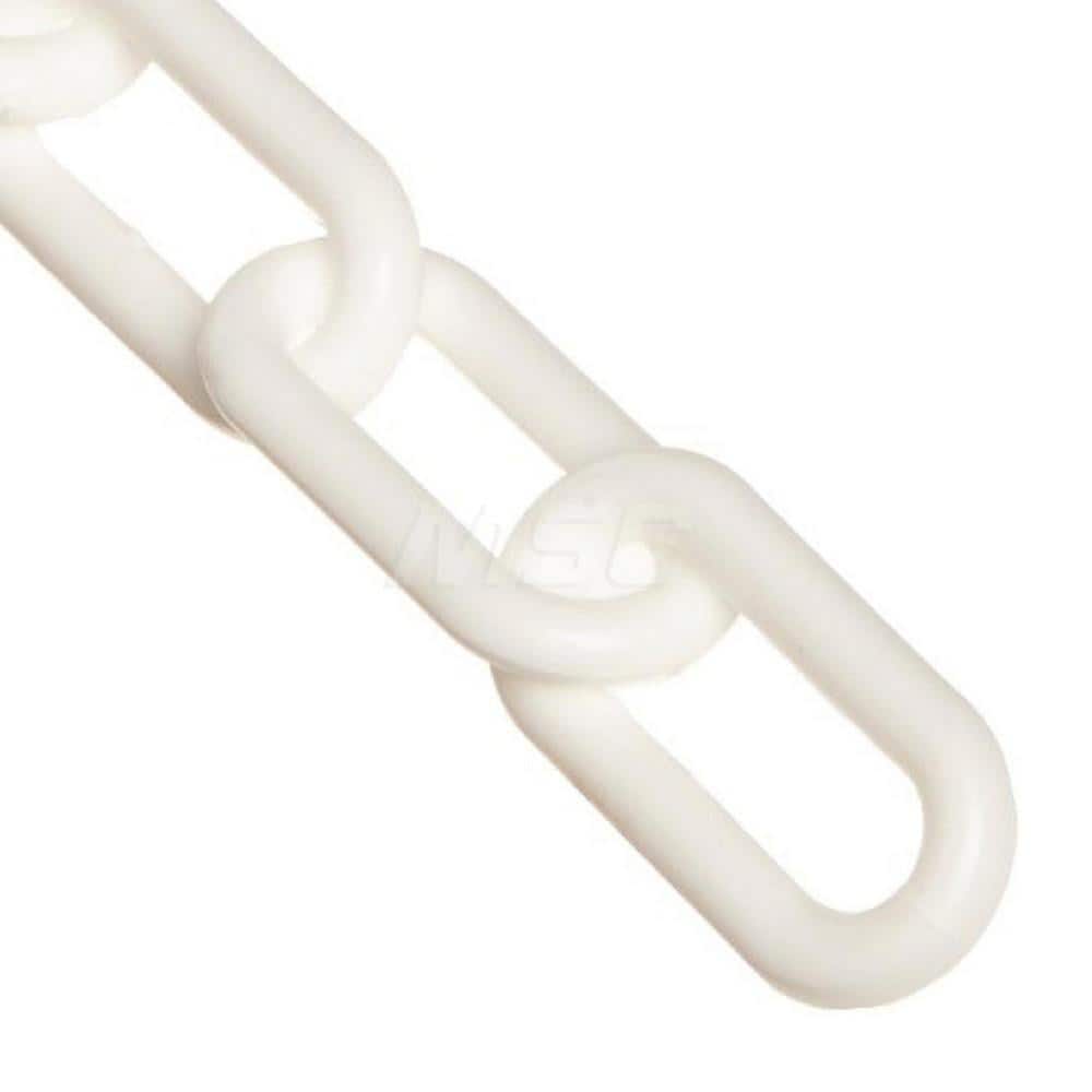 Barrier Rope & Chain; Type: Safety Barrier Chain; Material: Plastic; Color: White; Rope/Chain Material: Plastic; Hook Fitting Material: None; Snap End Material: None; Color: White; Length (Feet): 100.00; 100.000; Overall Length: 100.00