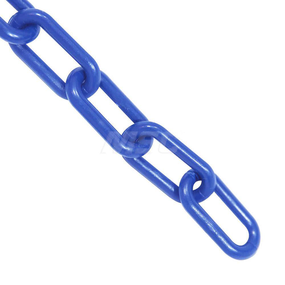 Barrier Rope & Chain; Type: Safety Barrier Chain; Material: Plastic; Color: Blue; Rope/Chain Material: Plastic; Hook Fitting Material: None; Snap End Material: None; Color: Blue; Length (Feet): 100.00; 100.000; Overall Length: 100.00