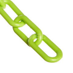 Barrier Rope & Chain; Type: Safety Barrier Chain; Material: Plastic; Color: Safety Green; Rope/Chain Material: Plastic; Hook Fitting Material: None; Snap End Material: None; Color: Safety Green; Length (Feet): 100.00; 100.000; Overall Length: 100.00