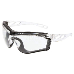 Safety Glass: Anti-Fog, Polycarbonate, Clear Lenses, Foam Lined Clear Frame, Traditional