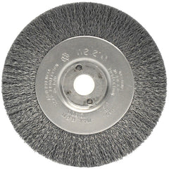 ‎4″ Narrow Face Crimped Wire Wheel, .0095″ Steel Fill, 1/2″-3/8″ Arbor Hole - Exact Industrial Supply