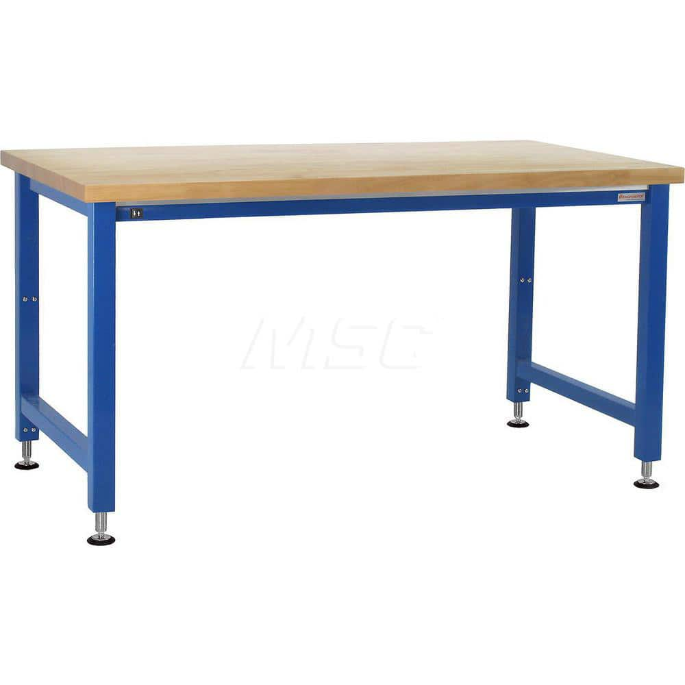 Stationary Work Bench: 48″ Wide, 30″ Deep, 42″ High, Light Blue 1,000 lb Capacity