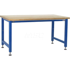 Stationary Work Bench: 48″ Wide, 24″ Deep, 42″ High, Light Blue 1,000 lb Capacity