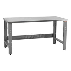 Stationary Work Bench: 48″ Wide, 36″ Deep, 36″ High, Gray 1,200 lb Capacity