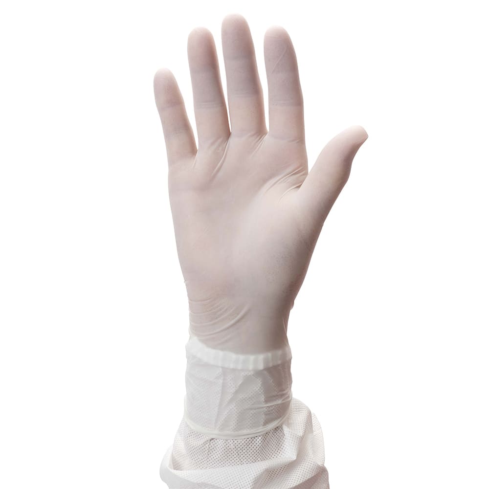 Disposable Gloves: 4.72 mil, Nitrile-Coated, Nitrile White, Textured Fingertips