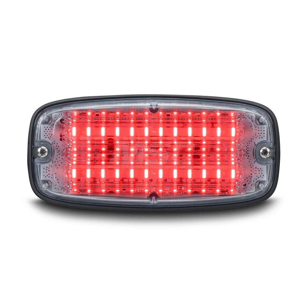 Emergency Light Assemblies; Type: Flashing Led Warning; Flash Rate: Variable; Flash Rate (FPM): 13; Mount: Surface; Color: Red; Power Source: 12 Volt DC