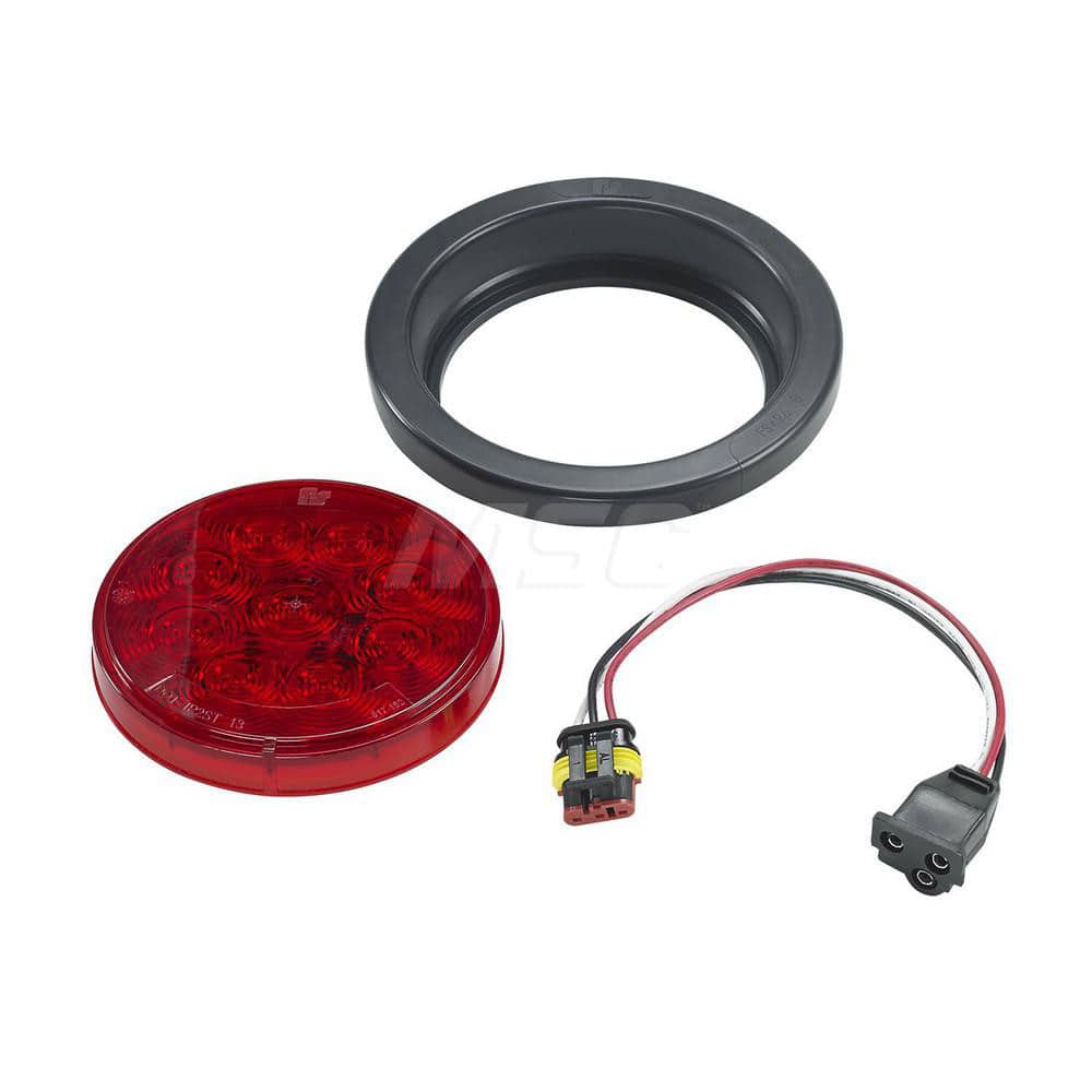 Emergency Light Assemblies; Type: Flush Mount Led Warning Light; Flash Rate: 71 Quad Flash; Flash Rate (FPM): 71 Quad Flash; Mount: Flush Mount; Color: Red; Power Source: 12-24V DC; Shape: Round; Specifications: CLASS 1, CAC TITLE 13