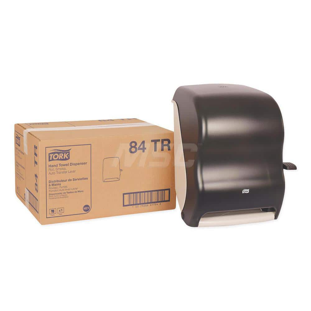 Paper Towel Dispensers; Type: Towel; Towel Compatibility: Roll; Activation Method: Manual; Material: Plastic; Mount Type: Wall; Color: Smoke; Height (Inch): 15.5 in