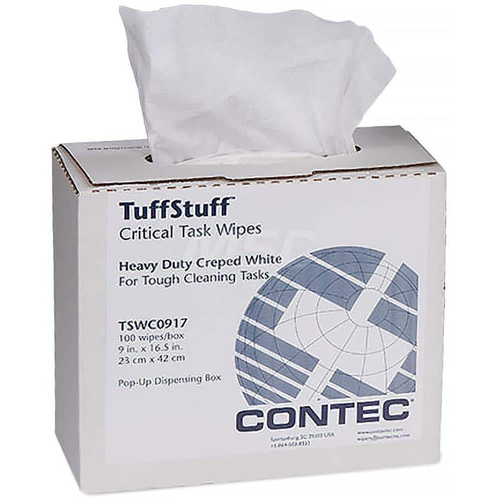 Shop Towel/Industrial Wipes: Box, 9 x 17″ Sheet, White