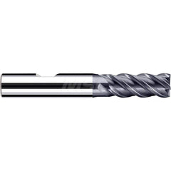 Square End Mill: 3/4'' Dia, 1-1/2'' LOC, 3/4'' Shank Dia, 4'' OAL, 4 Flutes, Solid Carbide Single End, Polychrom Finish, Spiral Flute, 45 ™ Variable Helix, Centercutting, RH Cut, RH Flute, Series E-Cut