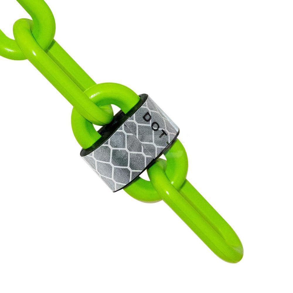 Barrier Rope & Chain; Type: Safety Barrier Chain; Material: Plastic; Color: Safety Green; Rope/Chain Material: Plastic; Hook Fitting Material: None; Snap End Material: None; Color: Safety Green; Length (Feet): 25.00; 25.000; Overall Length: 25.00