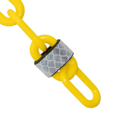 Barrier Rope & Chain; Type: Safety Barrier Chain; Material: Plastic; Color: Yellow; Rope/Chain Material: Plastic; Hook Fitting Material: None; Snap End Material: None; Color: Yellow; Length (Feet): 25.00; 25.000; Overall Length: 25.00
