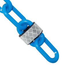 Barrier Rope & Chain; Type: Safety Barrier Chain; Material: Plastic; Color: Sky Blue; Rope/Chain Material: Plastic; Hook Fitting Material: None; Snap End Material: None; Color: Sky Blue; Length (Feet): 25.00; 25.000; Overall Length: 25.00