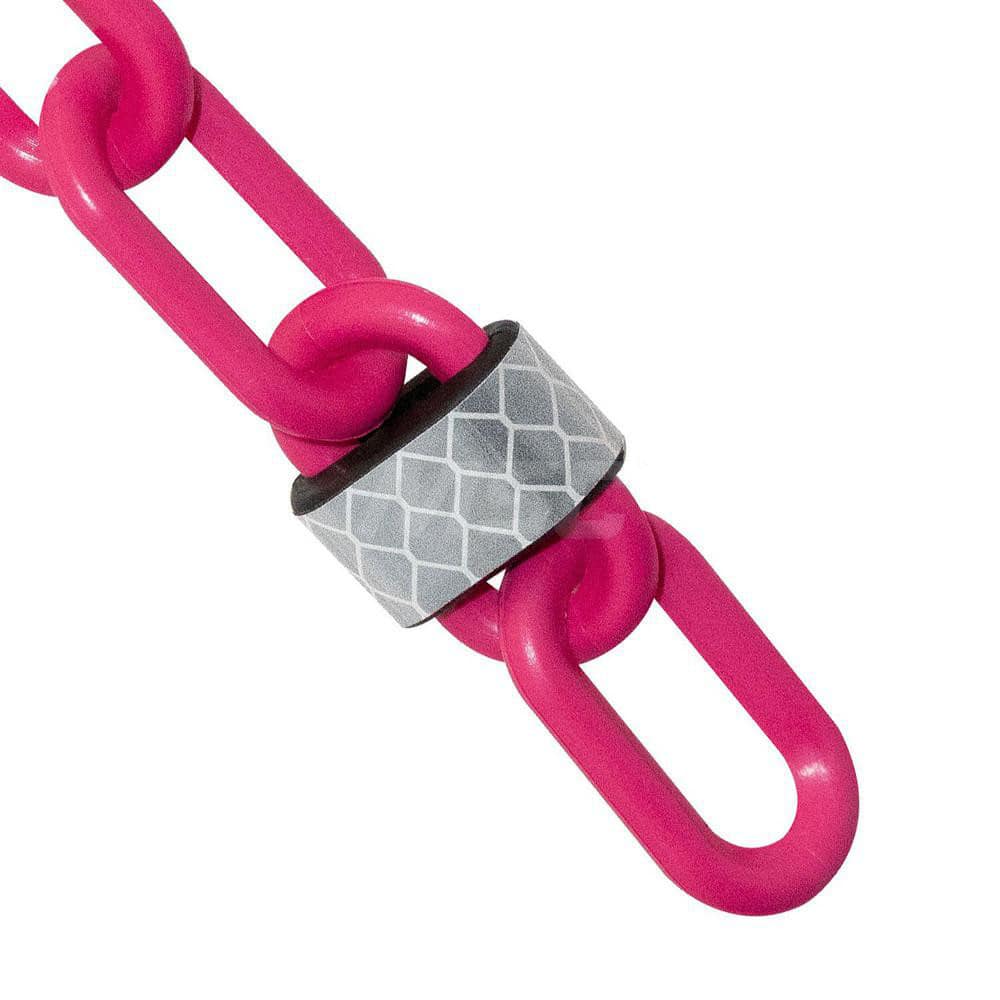 Barrier Rope & Chain; Type: Safety Barrier Chain; Material: Plastic; Color: Safety Pink; Rope/Chain Material: Plastic; Hook Fitting Material: None; Snap End Material: None; Color: Safety Pink; Length (Feet): 100.00; 100.000; Overall Length: 100.00