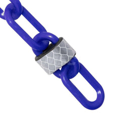 Barrier Rope & Chain; Type: Safety Barrier Chain; Material: Plastic; Color: Traffic Blue; Rope/Chain Material: Plastic; Hook Fitting Material: None; Snap End Material: None; Color: Traffic Blue; Length (Feet): 25.00; 25.000; Overall Length: 25.00