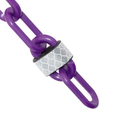 Barrier Rope & Chain; Type: Safety Barrier Chain; Material: Plastic; Color: Purple; Rope/Chain Material: Plastic; Hook Fitting Material: None; Snap End Material: None; Color: Magenta; Length (Feet): 100.00; 100.000; Overall Length: 100.00