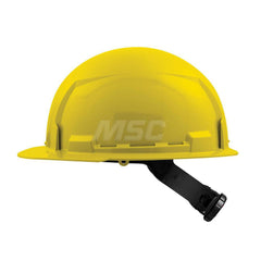 Hard Hat: Construction, Front Brim, Class E, 4-Point Suspension Yellow, HDPE