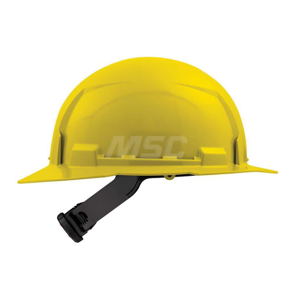 Hard Hat: Construction, Full Brim, Class E, 4-Point Suspension Yellow, HDPE