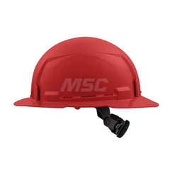 Hard Hat: Construction, Full Brim, Class E, 6-Point Suspension Red, HDPE