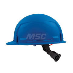 Hard Hat: Construction, Front Brim, Class E, 6-Point Suspension Blue, HDPE