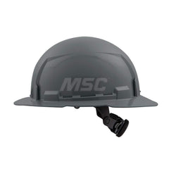 Hard Hat: Construction, Full Brim, Class E, 6-Point Suspension Gray, HDPE