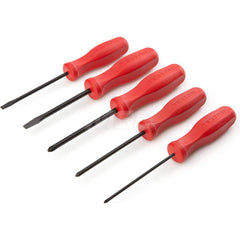 Screwdriver Set: 5 Pc, Phillips & Slotted