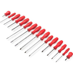 Screwdriver Set: 16 Pc, Phillips & Slotted