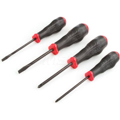 Screwdriver Set: 4 Pc, Phillips & Slotted