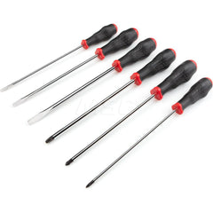 Screwdriver Set: 6 Pc, Phillips & Slotted