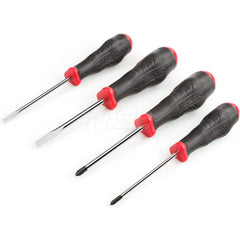 Screwdriver Set: 4 Pc, Phillips & Slotted