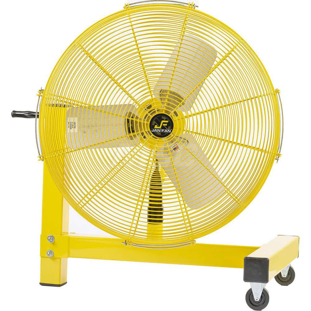 Industrial Circulation Fan: 30″ Dia, 5,354 CFM 115V, 1/4 hp, 1 Phase, 2 Speed, Portable Mount