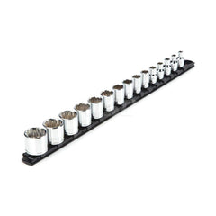 Socket Set: 3/8″ Drive 1/4 to 1″ Socket, 12 Point