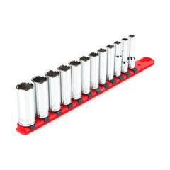 Socket Set: 3/8″ Drive 8 to 19 mm Socket, 12 Point