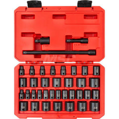 Socket Set: 3/8″ Drive 6 to 24 mm Socket, 6 Point