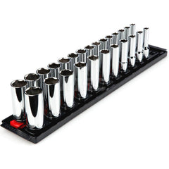 Socket Set: 1/2″ Drive 10 to 24 mm Socket, 6 Point