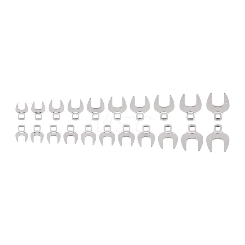 1/2 Inch Drive Crowfoot Wrench Set, 21-Piece (11/16 1-1/4 in., 17-32 mm)