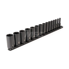 Socket Set: 3/8″ Drive 1/4 to 1″ Socket, 6 Point