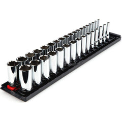 Socket Set: 3/8″ Drive 6 to 24 mm Socket, 6 Point