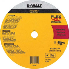 DeWALT - 9 x 5/64, 7/8" Hole 36 Grit Ceramic Cutoff Wheel - Exact Industrial Supply