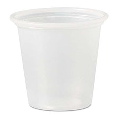 DART - Polystyrene Portion Cups, 1 1/4 oz, Translucent, 2500/Carton - Exact Industrial Supply